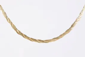 18 14k Yellow Gold Woven Herringbone Chain (7.86g.)