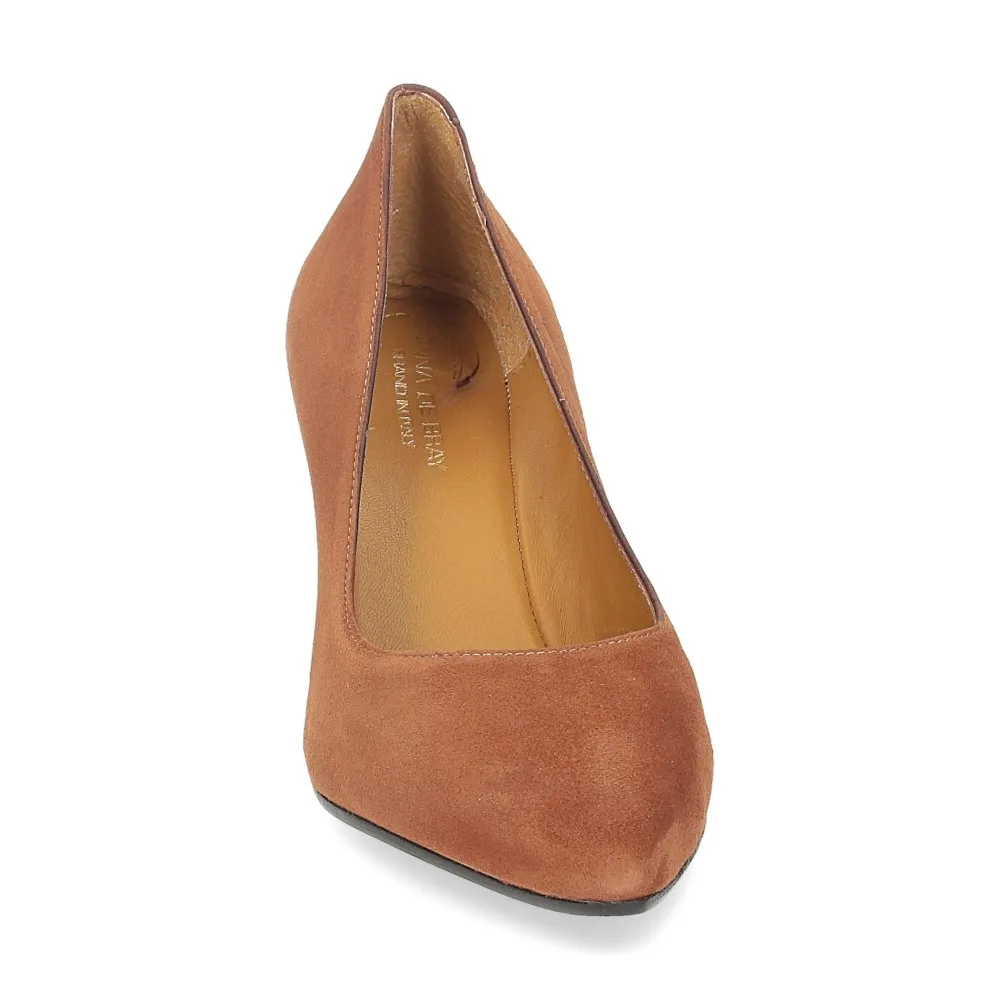 Anna de Bray decollete S7105 camoscio marrone - Al Siletto | Al Siletto