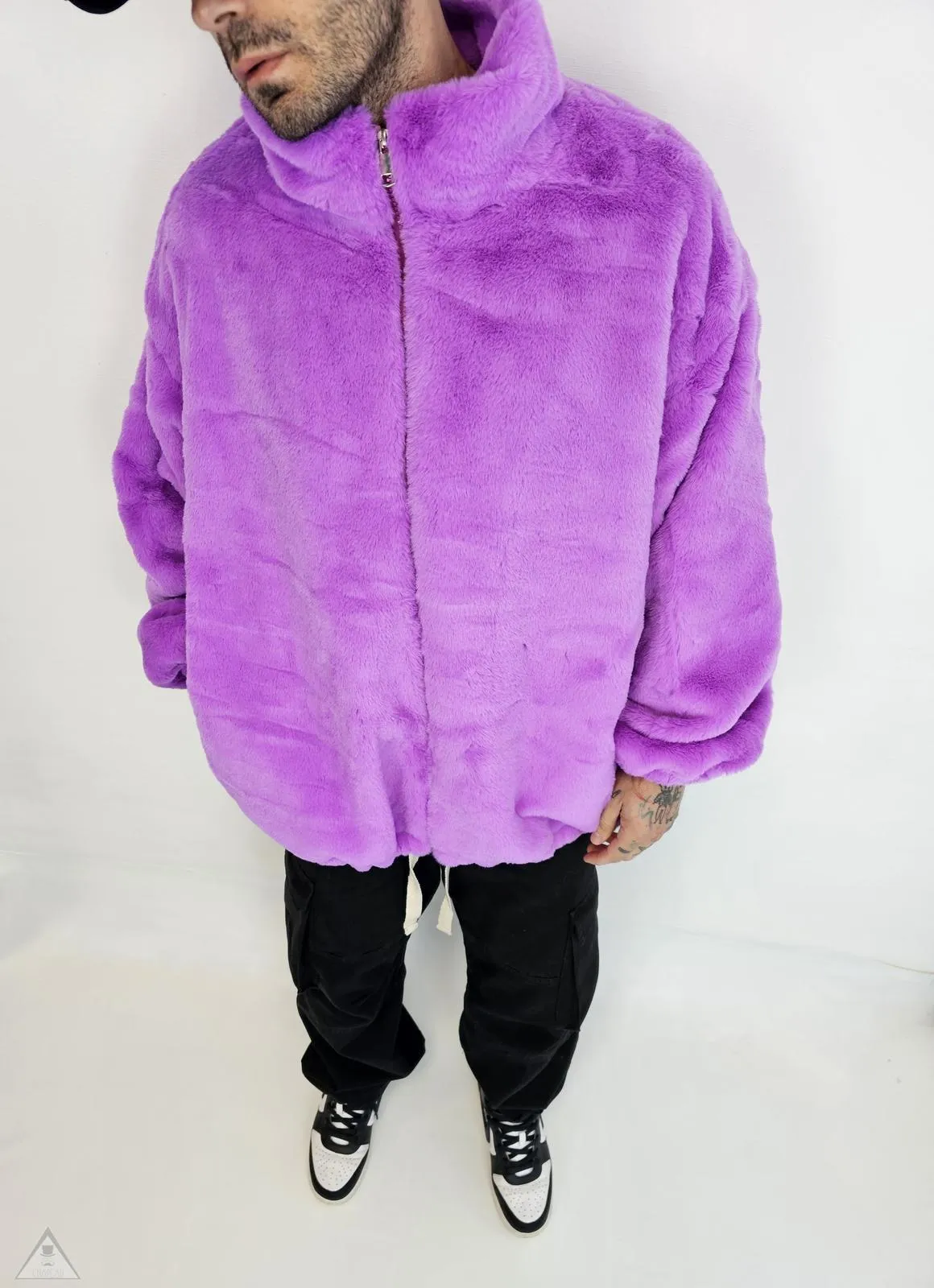 Bomber pelliccia violet