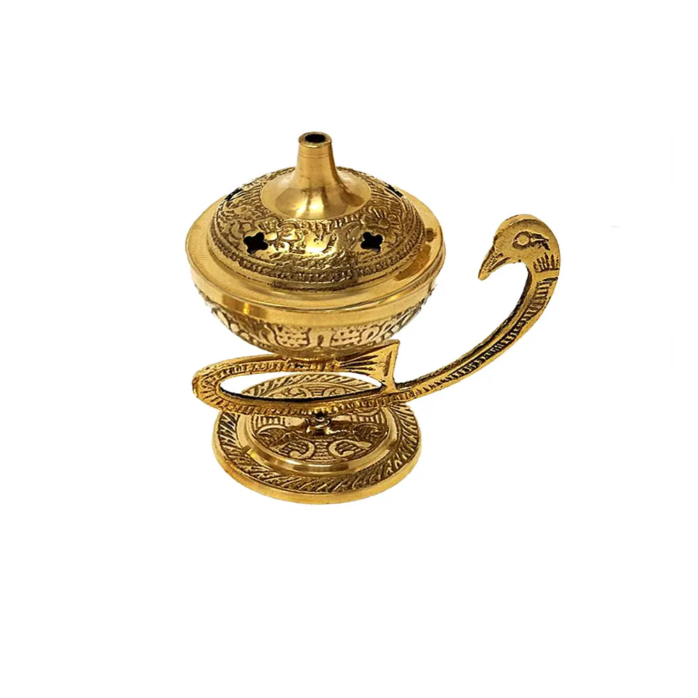 Brass Peacock Incense Burner