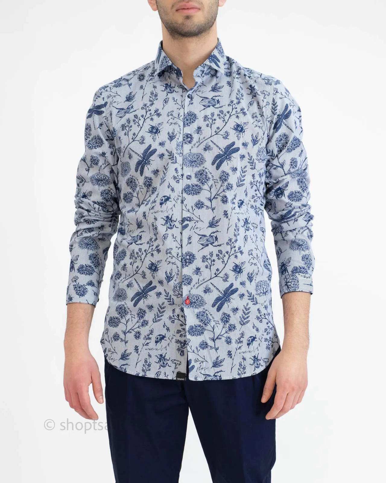 Camicia stampa fantasie libellule