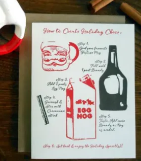 Holiday Egg Nog Recipe Card