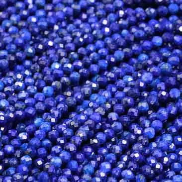 Lapis Faceted Round Bead 6mm