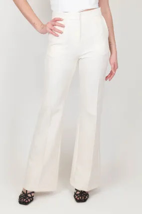 Maryley - Pantalone a zampa con piega stirata