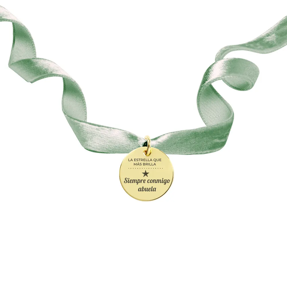 Medalla Ramo Novia Terciopelo Pequea Oro
