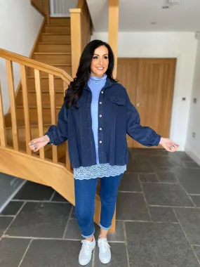 Navy Corduroy Shirt Bella