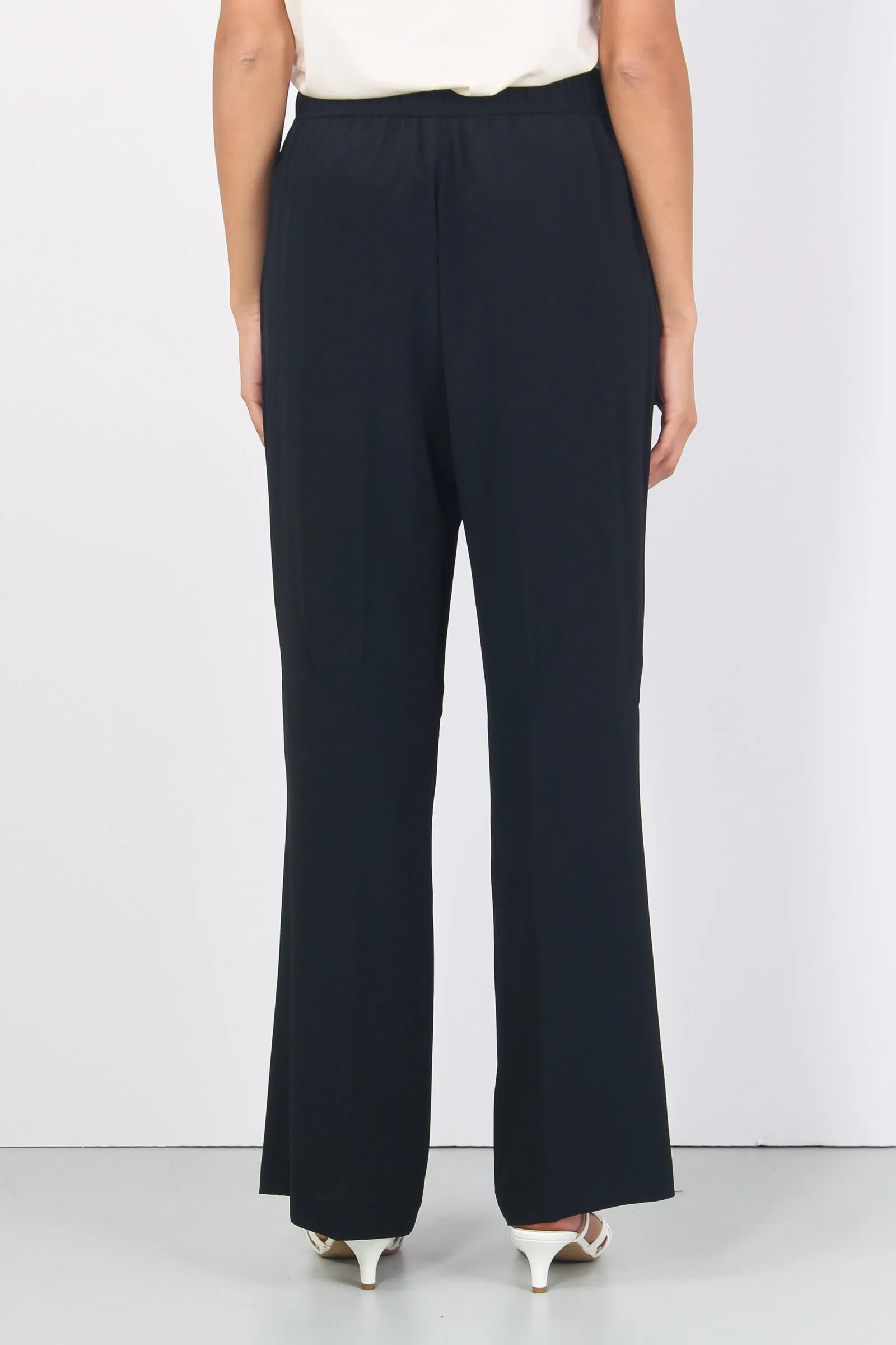 Pantalone Dritto Elastico Nero