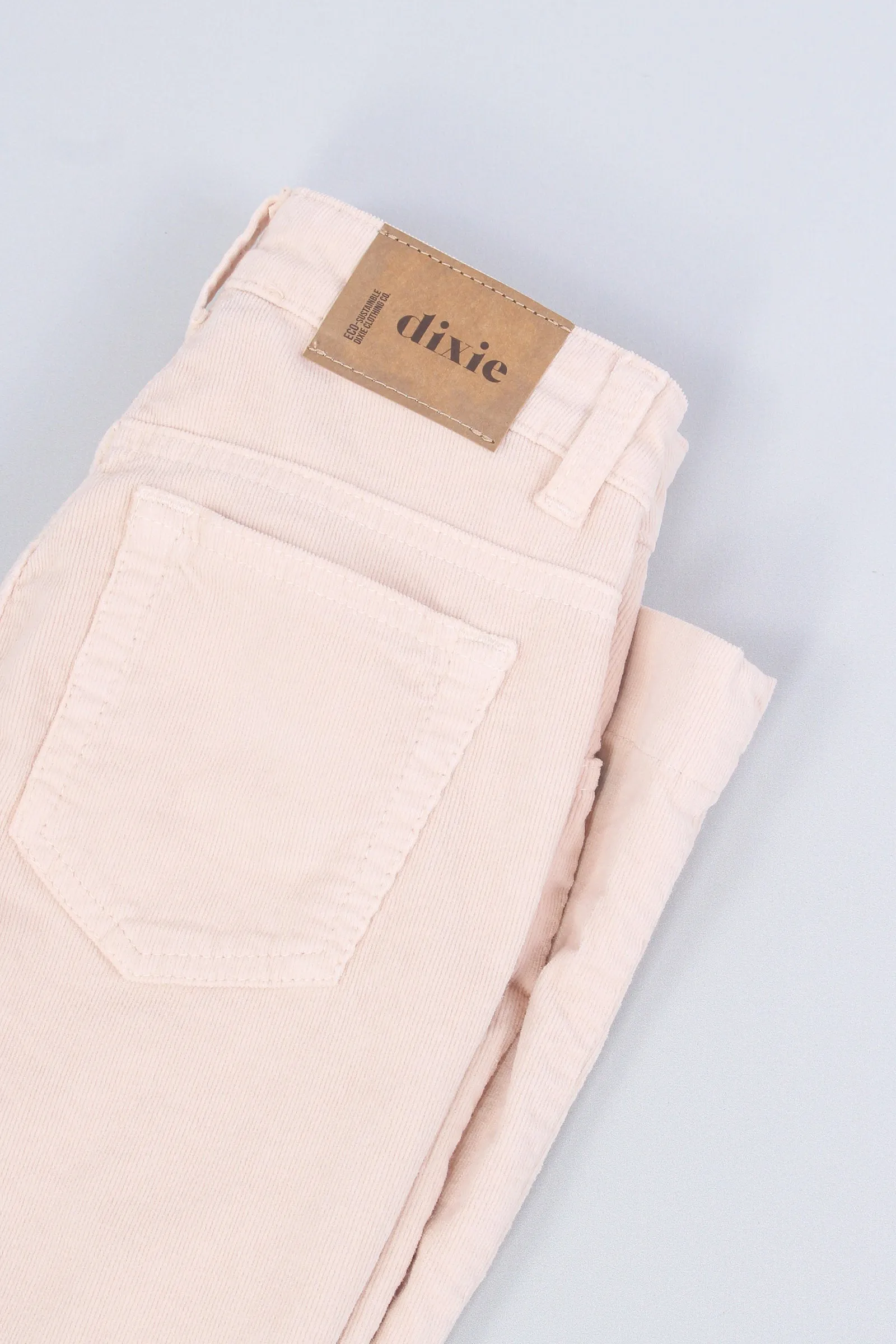 Pantalone Zampa Velluto Righe Almond Milk