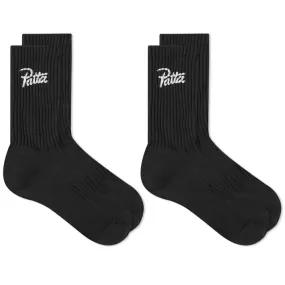 Patta Sports Sock - 2 PackBlack