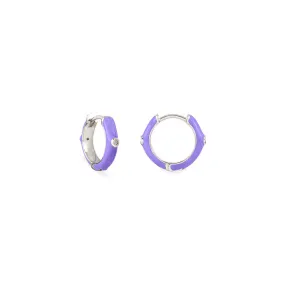 Pendiente ARO SUNNY LILA PLATA