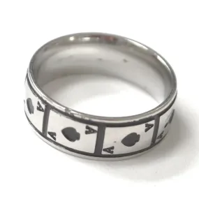 Playing Card Band Stainless