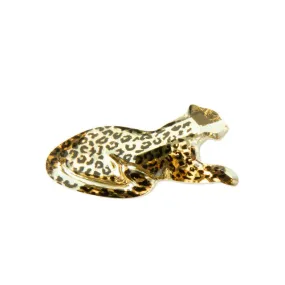 PRESTIGE Crystal, #4009 Fancy Stone Sitting Leopard 27x11.5mm, Crystal Golden Shadow (1 Piece)