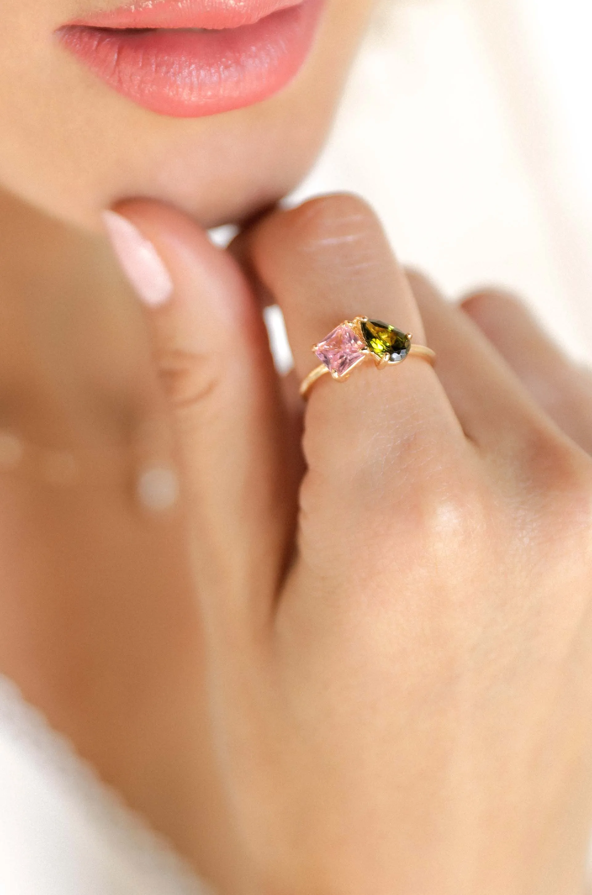 Toi Et Moi Pop of Color Ring
