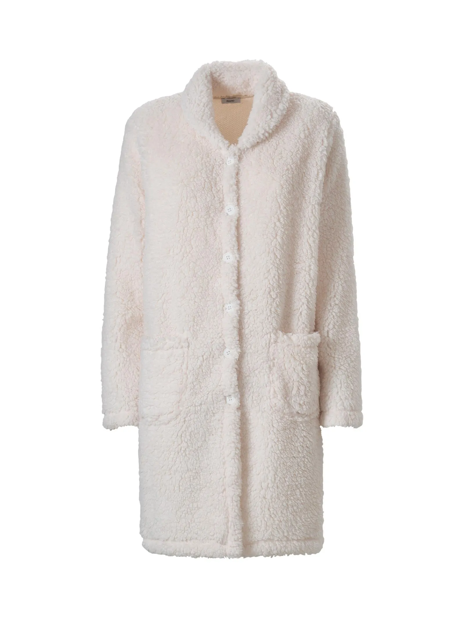 Vestaglia in tessuto Teddy - Avorio